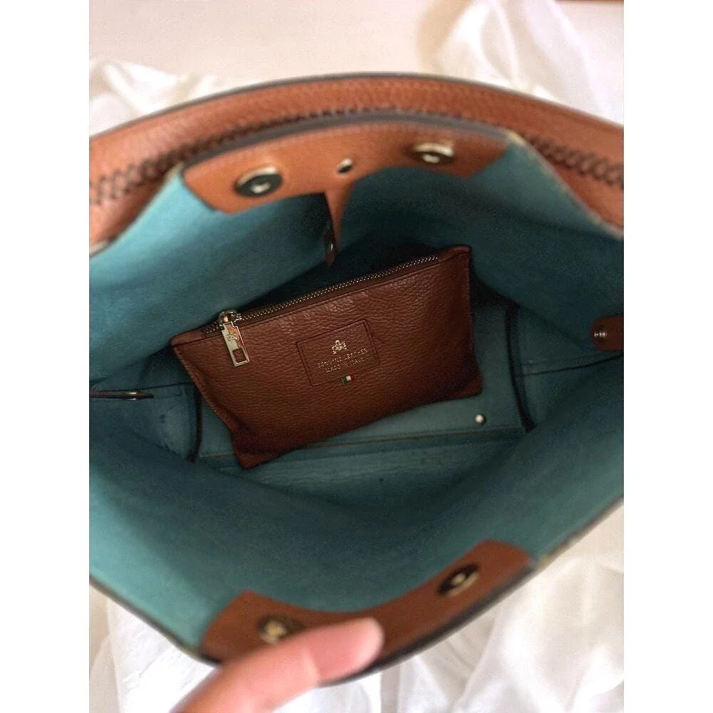 Cuoieria‎ Fiorentina Candy Bucket Bag Cognac Brown Grained Leather